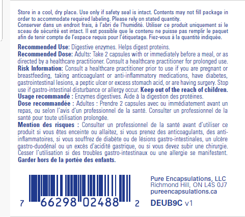 Pure Encapsulations強力消化酶膠囊 含甜菜鹼/90粒 保持胃部最佳pH值 改善消化 幫助營養吸收