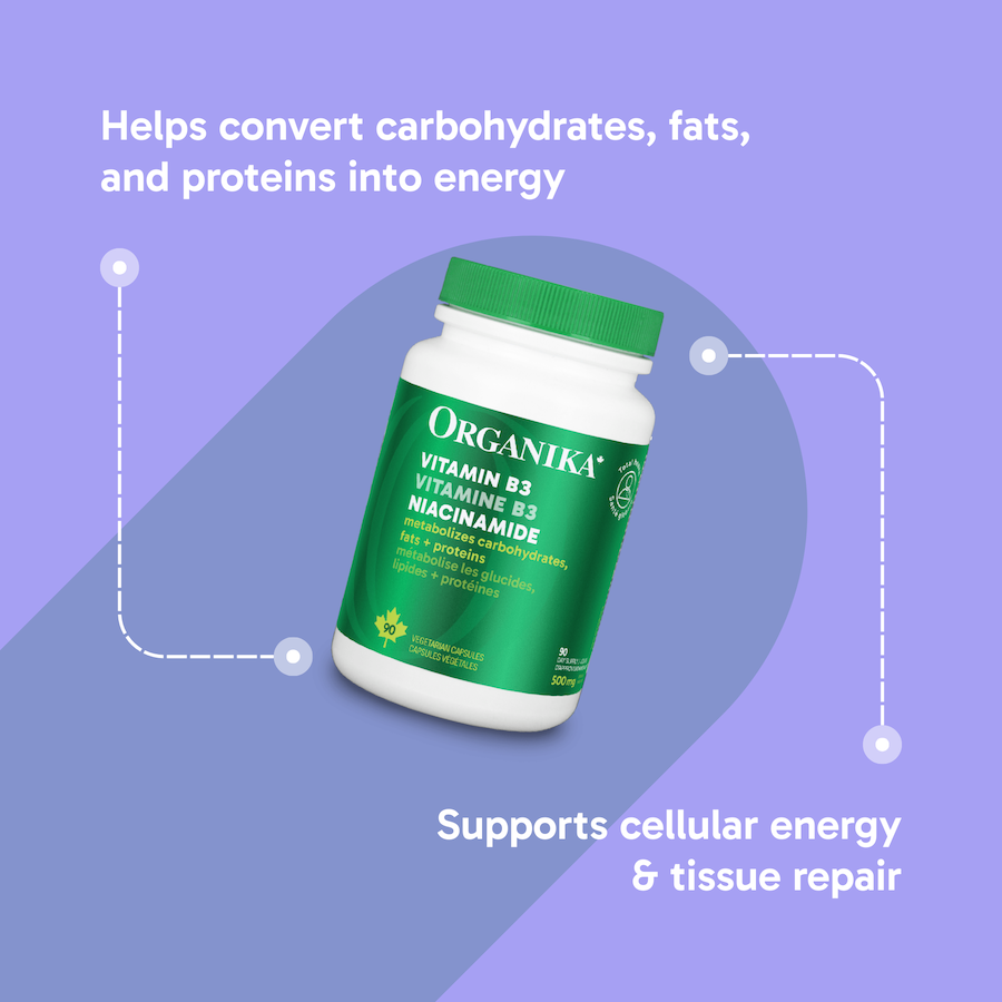 【clearance】Organika Vitamin B3 Niacinamide, 90 Vcap EXP MAY 2029