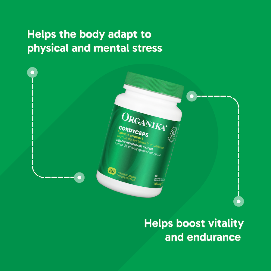 Organika Cordyceps Mushroom Extract 500mg 120 vegetarian capsules