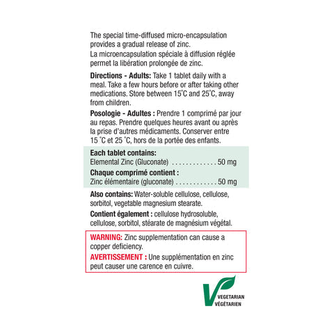 6 x Jamieson Zinc 50 mg Time Release 90 tablets Bundle