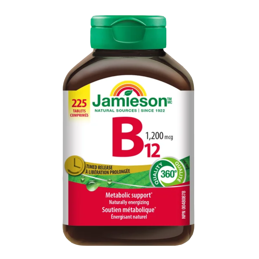 Jamieson 健美生 长效型维他命B12, 1200微毫克, 225 锭