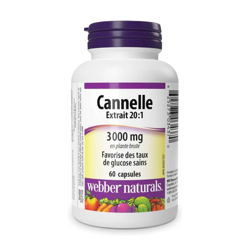 2x Webber Naturals Cinnamon Extract 150 mg, 60caps Bundle