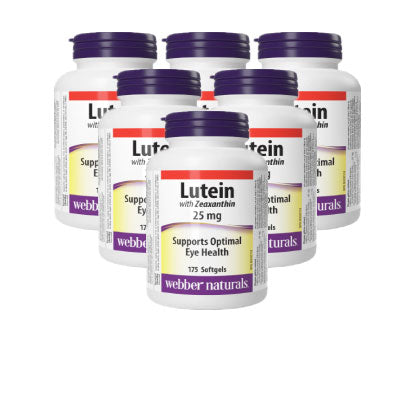 Webber Naturals Lutein Extra Strength 25mg w/ 5 mg Zeaxanthin 175 Softgels Bundle