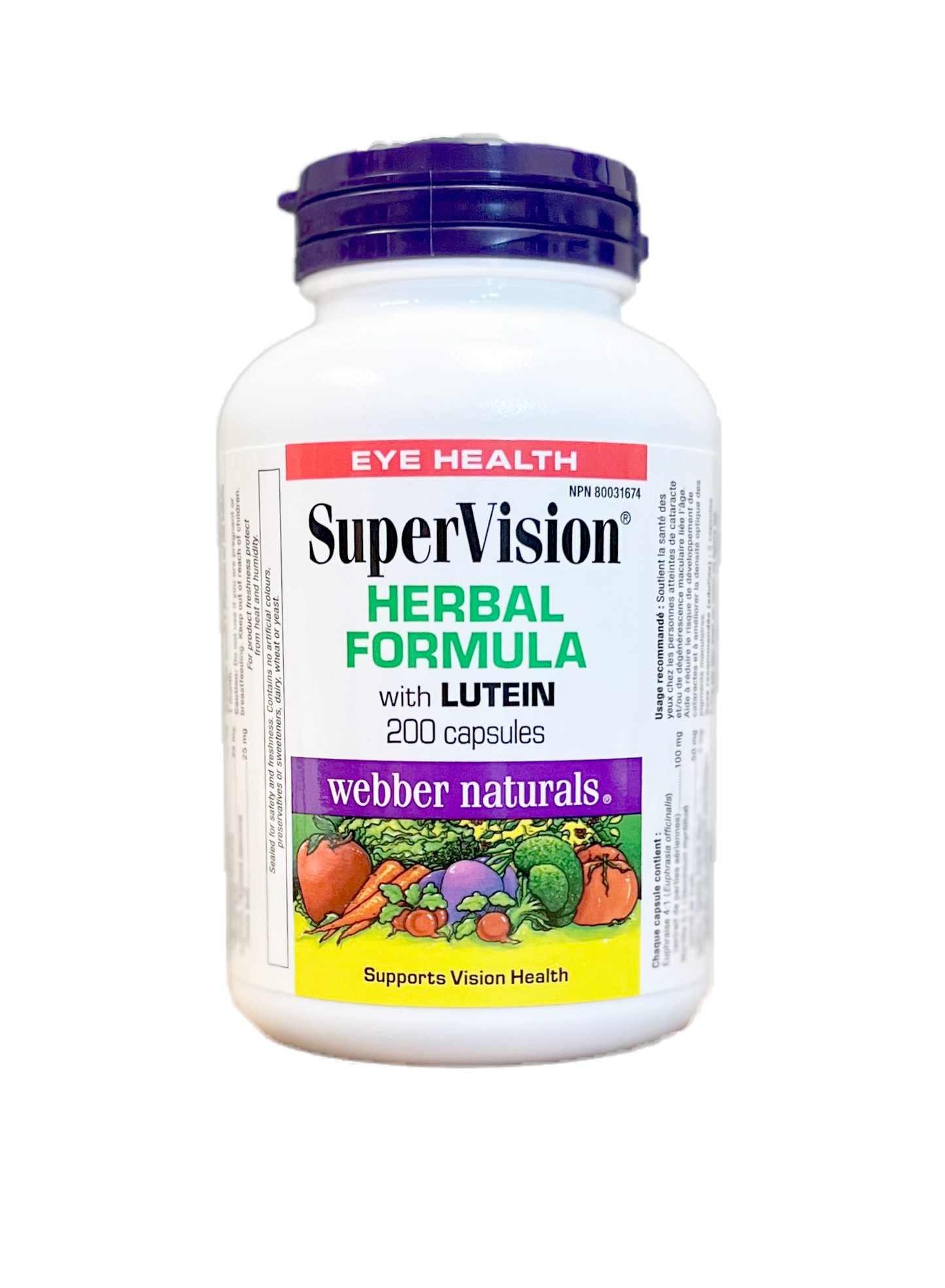 Webber Naturals Supervision Herbal Formula with Lutein 200 capsules
