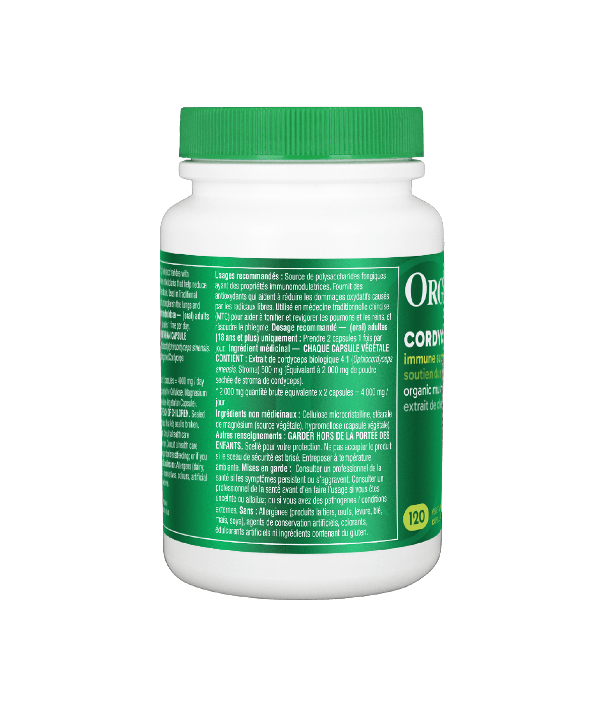6x Organika Cordyceps Mushroom Extract 500mg 120 vegetarian capsules Bundle