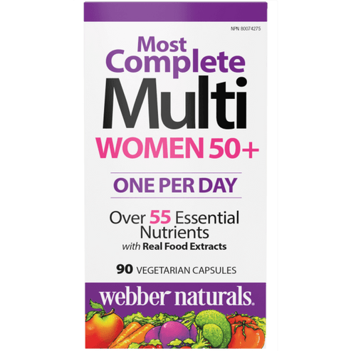Webber Naturals Women's 50+ Most Complete Multi 90 Vegetarian Capsules Canadian version