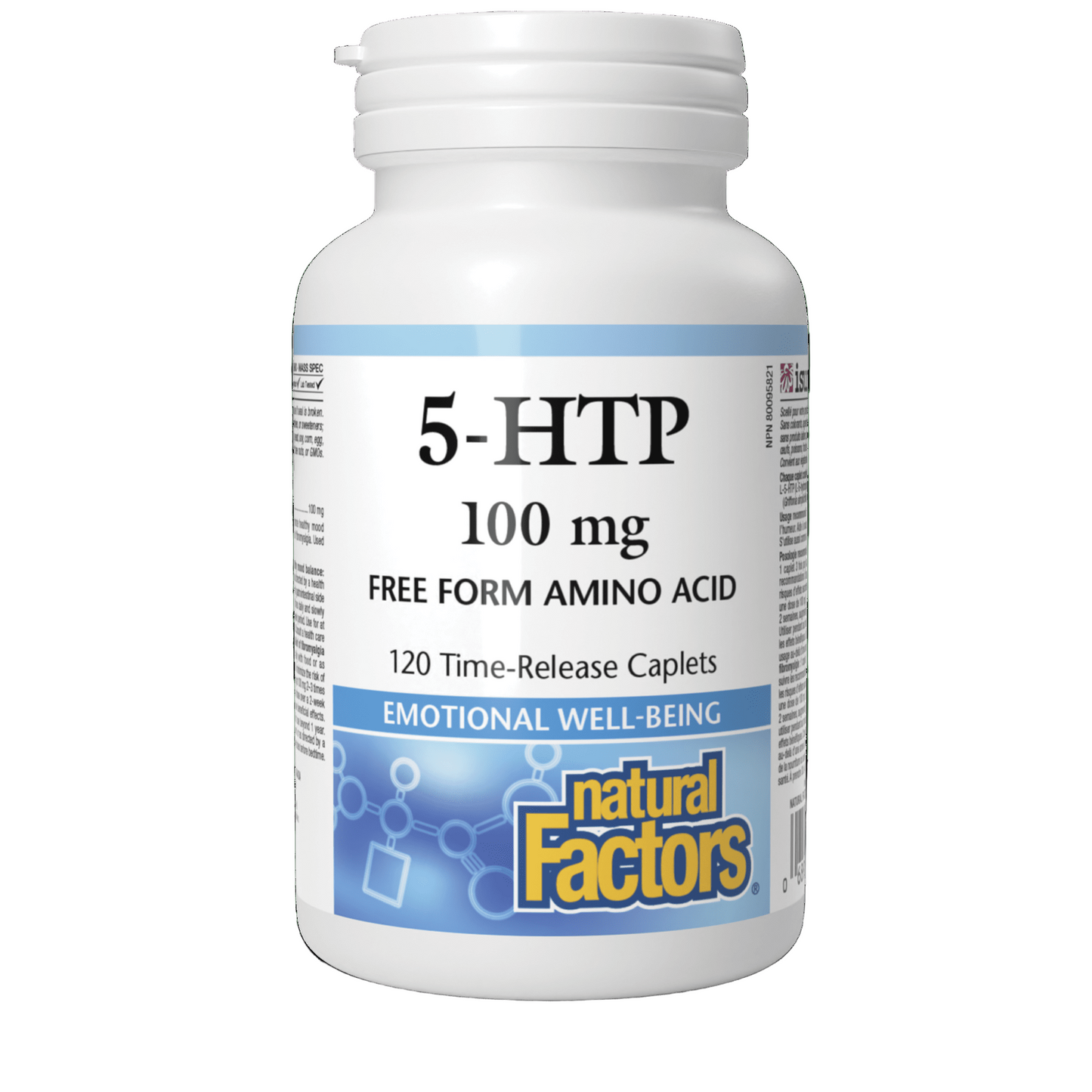 Natural Factors 5-HTP 100 mg, 120 Time-Release Caplets