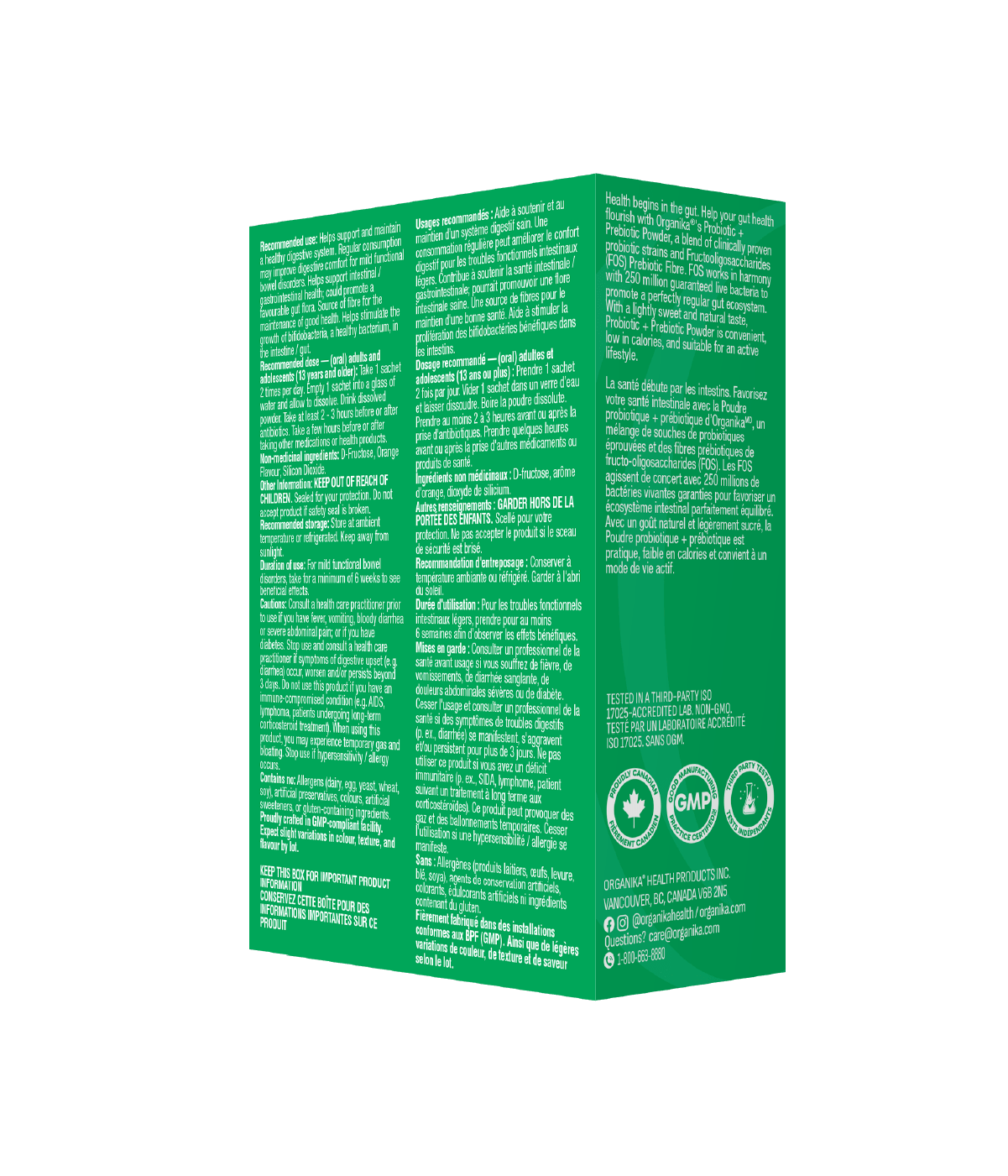 6x Organika Probiotic + Prebiotic Powder, 3g x 14 sachets Bundle