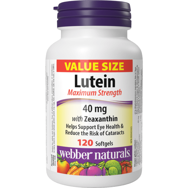 Webber Naturals 葉黃素與玉米黃素 強效型,40毫克/7毫克,(優惠裝120粒)