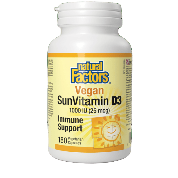 然自自然 Natural Factors Vegan Vitamin D3 180 vegetarian caps