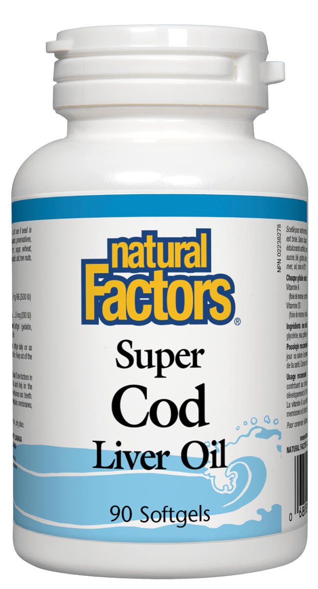 然自自然 Natural Factors Super Cod Liver Oil, 90 softgels