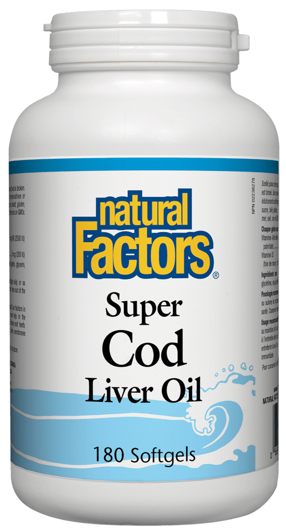 Natural Factors Super Cod Liver Oil, 180 softgels