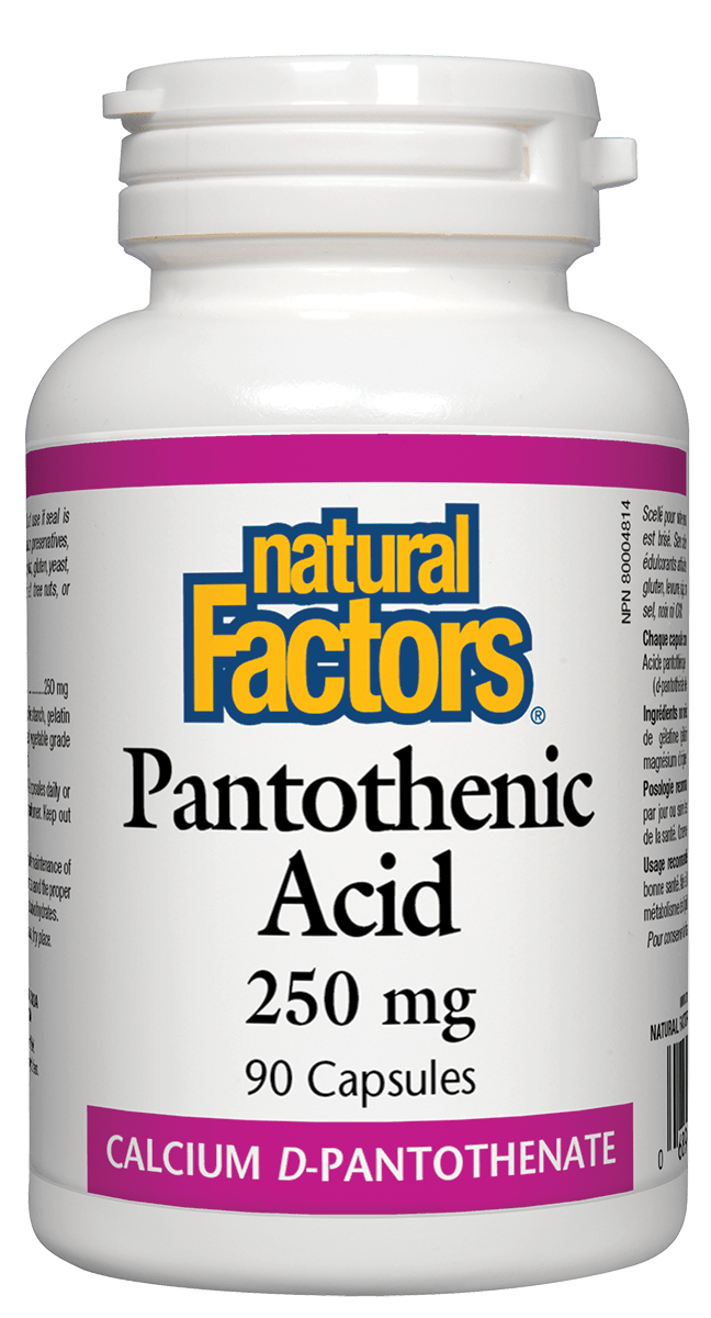 Natural Factors Pantothenic Acid, 250mg, 90 caps