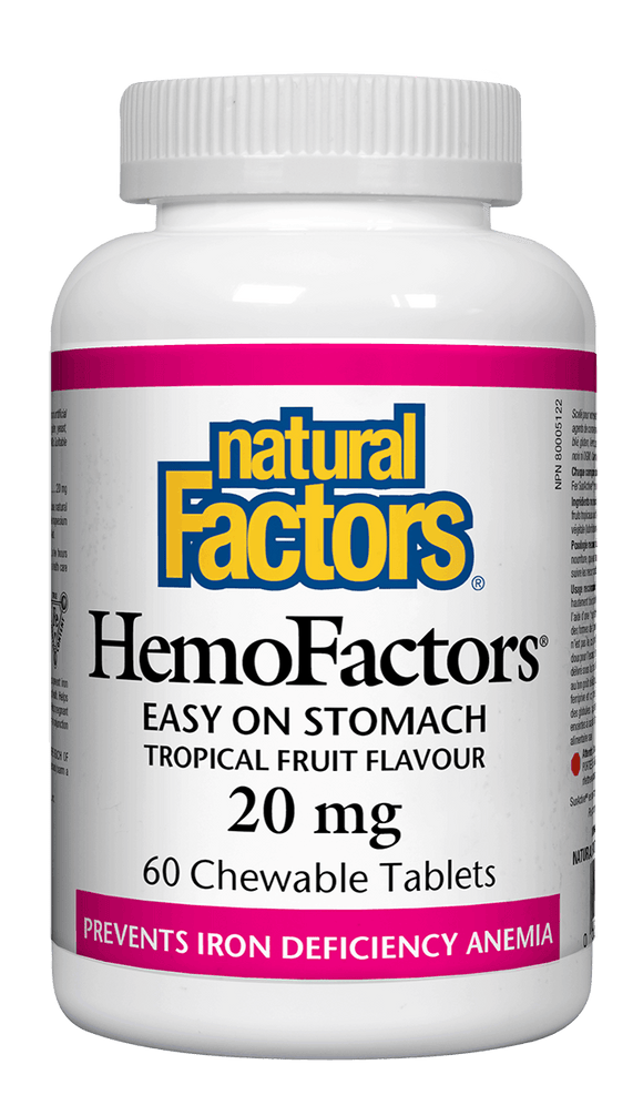 Natural Factors HemoFactors™, 20mg, 60 chewable tabs