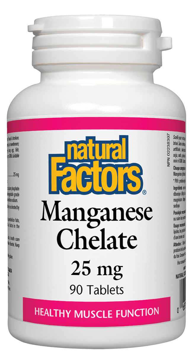 Natural Factors Manganese Chelate 25 mg 90 tablets