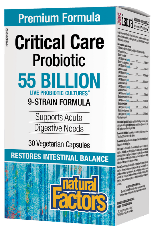 Natural Factors Critical Care Probiotic, 55 Billion Active Cells , 30vgcaps