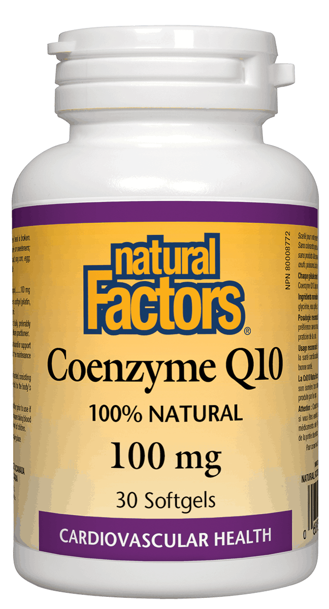 Natural Factors Coenzyme Q10, 100 mg, 30 softgels