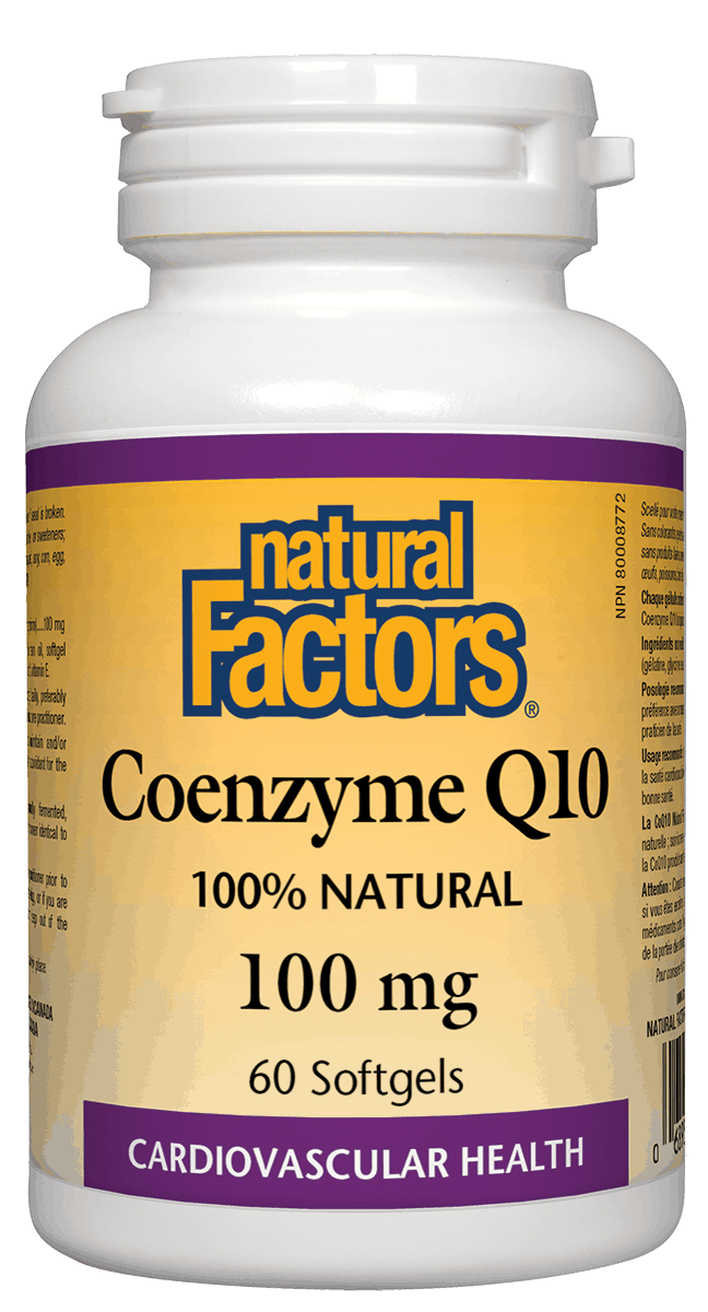 Natural Factors Coenzyme Q10, 100 mg, 60 softgels