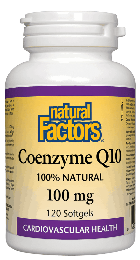 Natural Factors Coenzyme Q10, 100 mg, 120 softgels