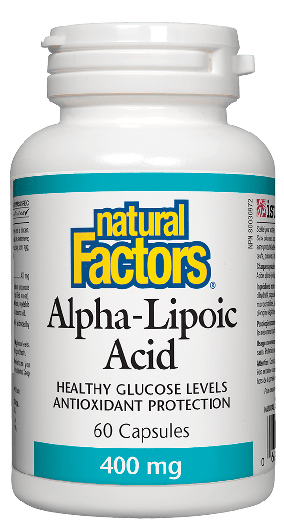 Natural Factors Alpha Lipoic Acid, 400mg, 60 caps