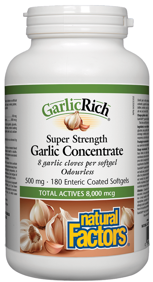 Natural Factors GarlicRich 500mg, 180 Softgels