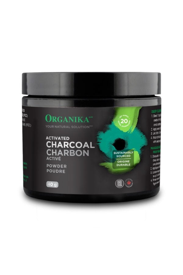 优格康 Organika Activated Charcoal Powder, 40g Canada