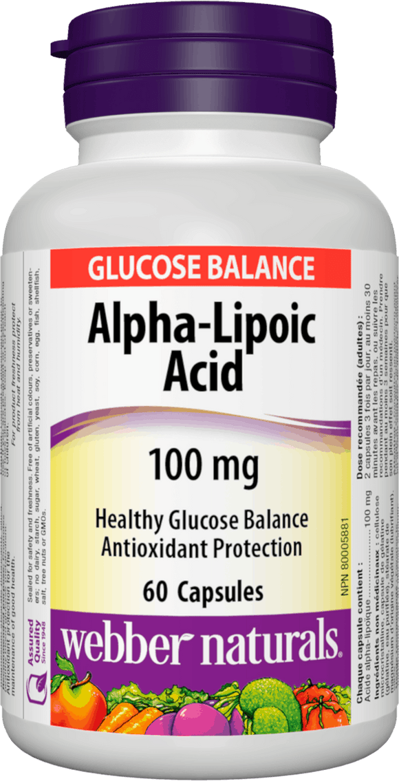 Webber Naturals Alpha Lipoic Acid, 60 caps