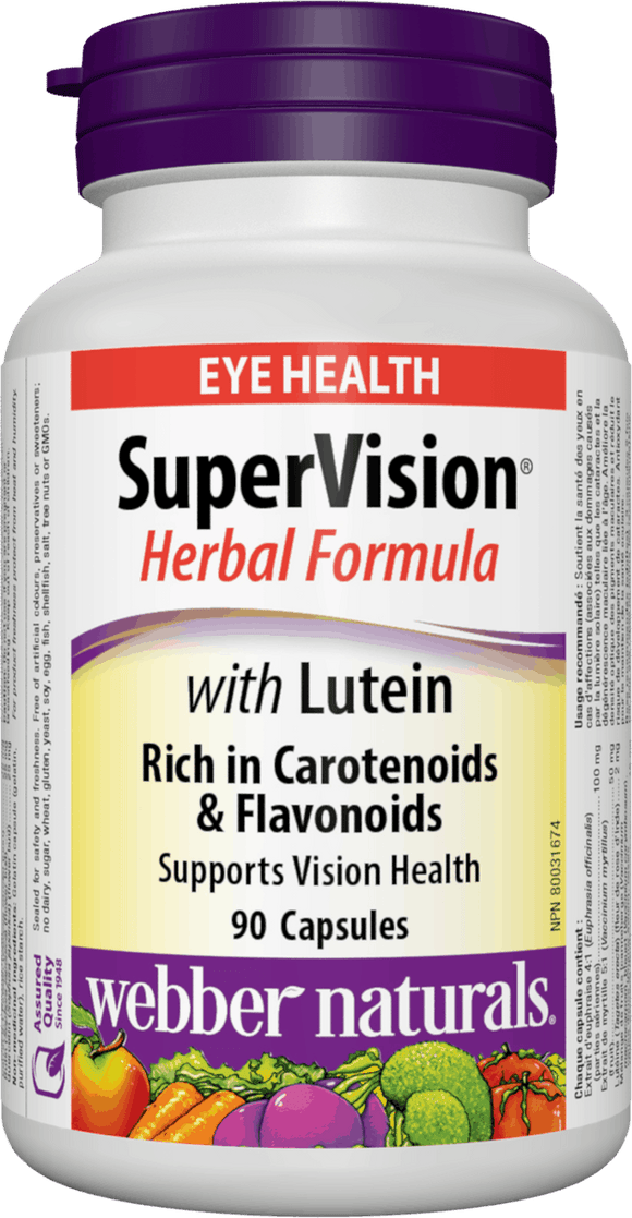 Webber Naturals SuperVision Herbal Formula with Lutein, 90 caps EXP: 03/2025