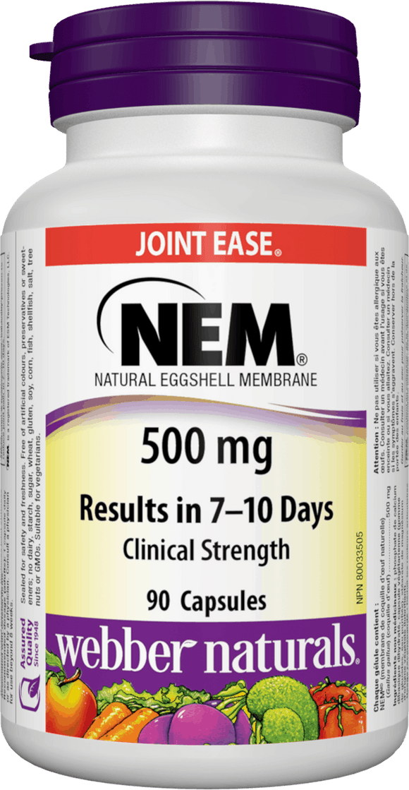 Webber Naturals  NEM  500毫克蛋殼膜，90粒膠囊