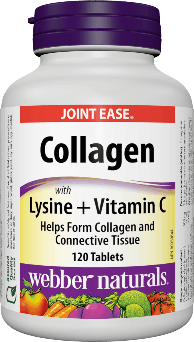 Webber Naturals Collagen with Lysine + Vitamin C, 120 tablets
