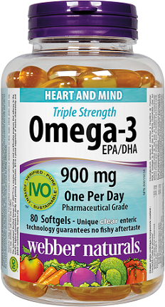 Webber Naturals Omega-3 EPA/DHA 900 mg · Triple Strength
