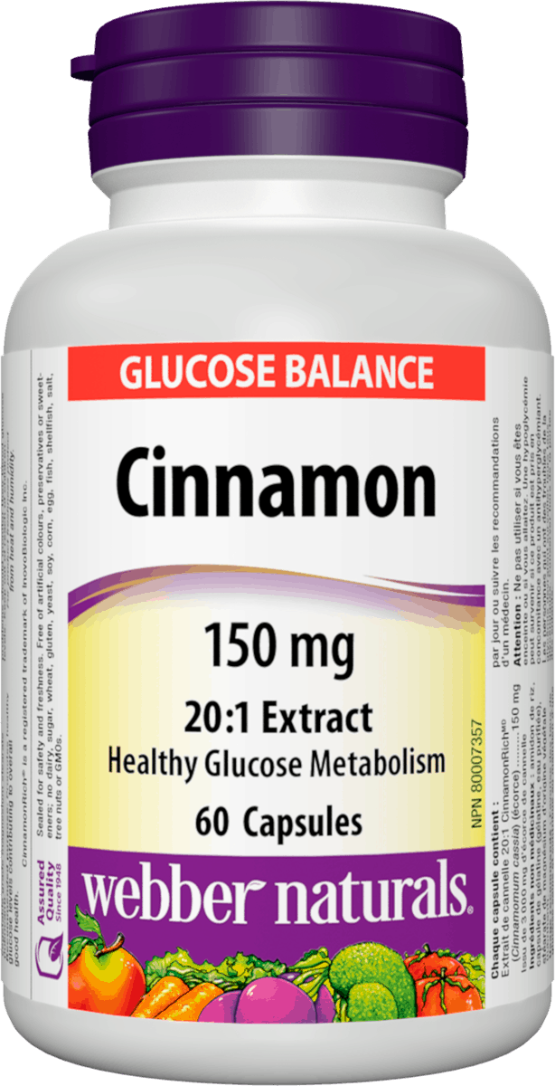 Webber Naturals 維護血糖水平肉桂萃取 150毫克,60顆