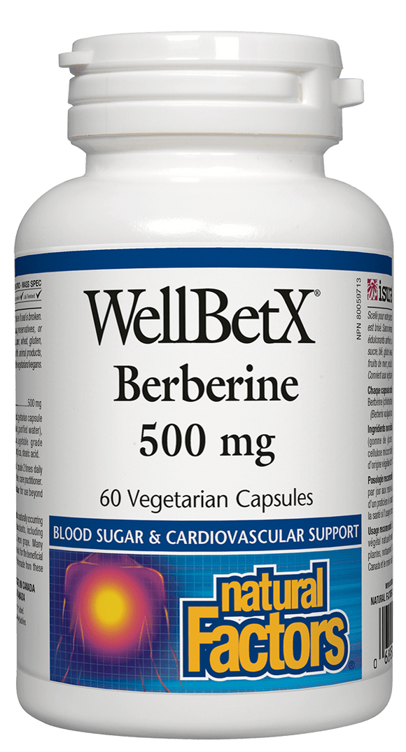 Natural Factors WellBetX™ Berberine 500 mg 60 vegetarian capsules