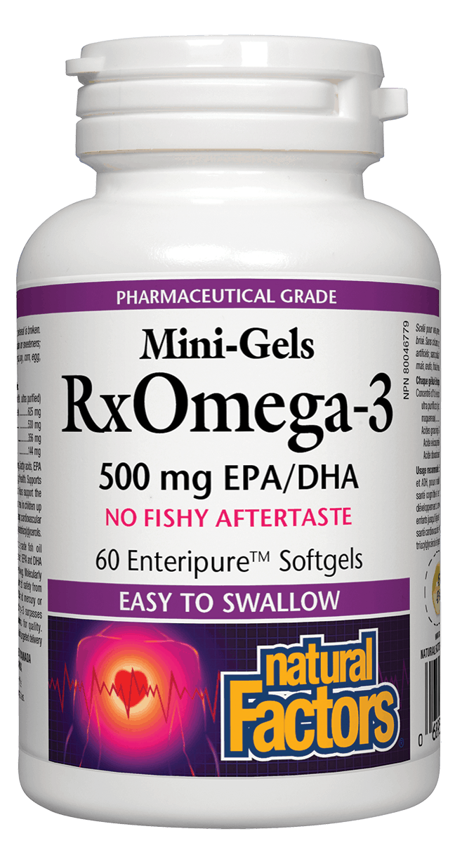 Natural Factors RxOmega-3 Mini Gels 500 mg 60's