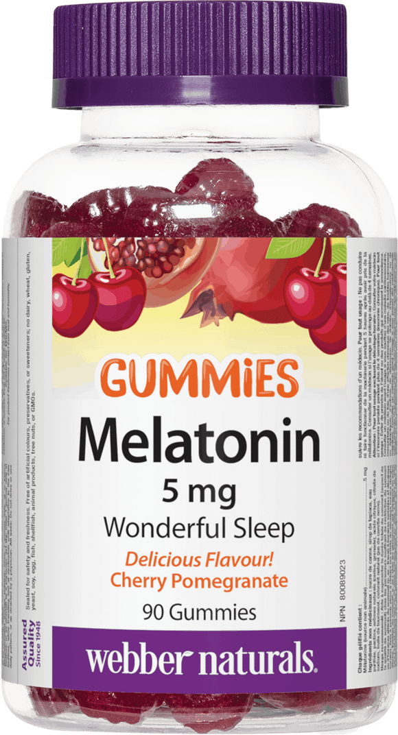Webber Naturals Melatonin 5 mg Gummies - Cherry 90's
