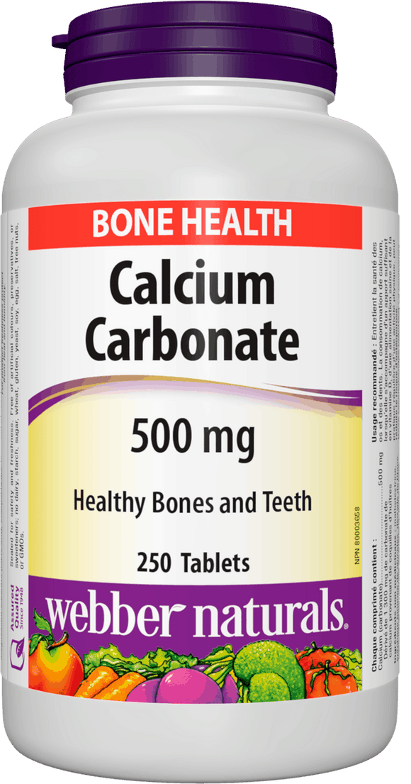 Webber Naturals Calcium Carbonate 500mg 250 tablets