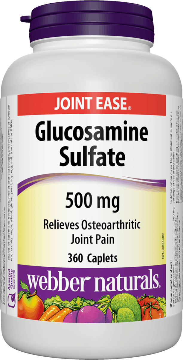 Webber Naturals Glucosamine Sulfate 500mg, 360 Caplets