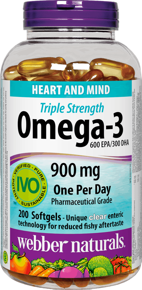 Webber Naturals三倍濃縮Omega-3 900毫克,200粒