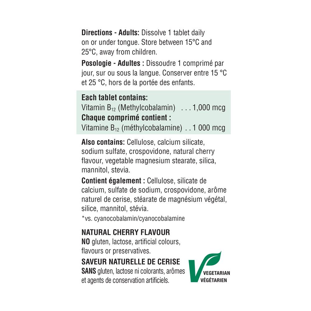 Jamieson 維生素B12 1000微克 甲基钴胺素快速溶解,100片