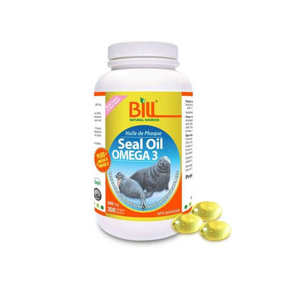 Bill Naturals Seal Oil Omega-3, 500mg, 300 softgels