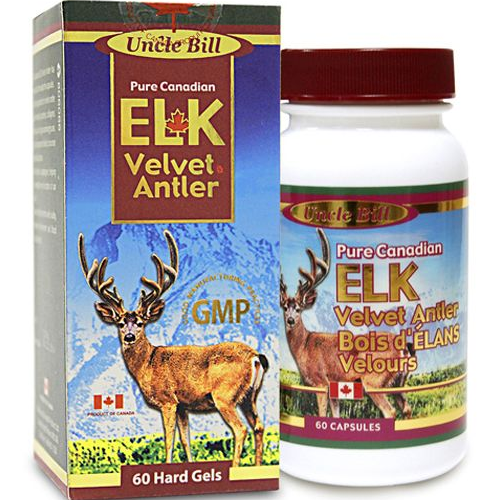 Uncle Bill Pure Canadian Elk Velvet Antler 280mg 60 capsules Natural