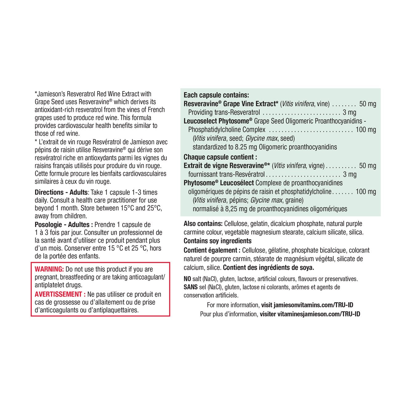 Jamieson 白藜蘆醇30粒