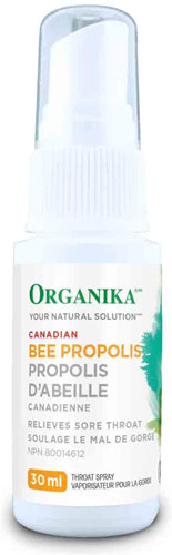 Organika Bee Propolis Throat Spray, Alcohol Free, 30 mL