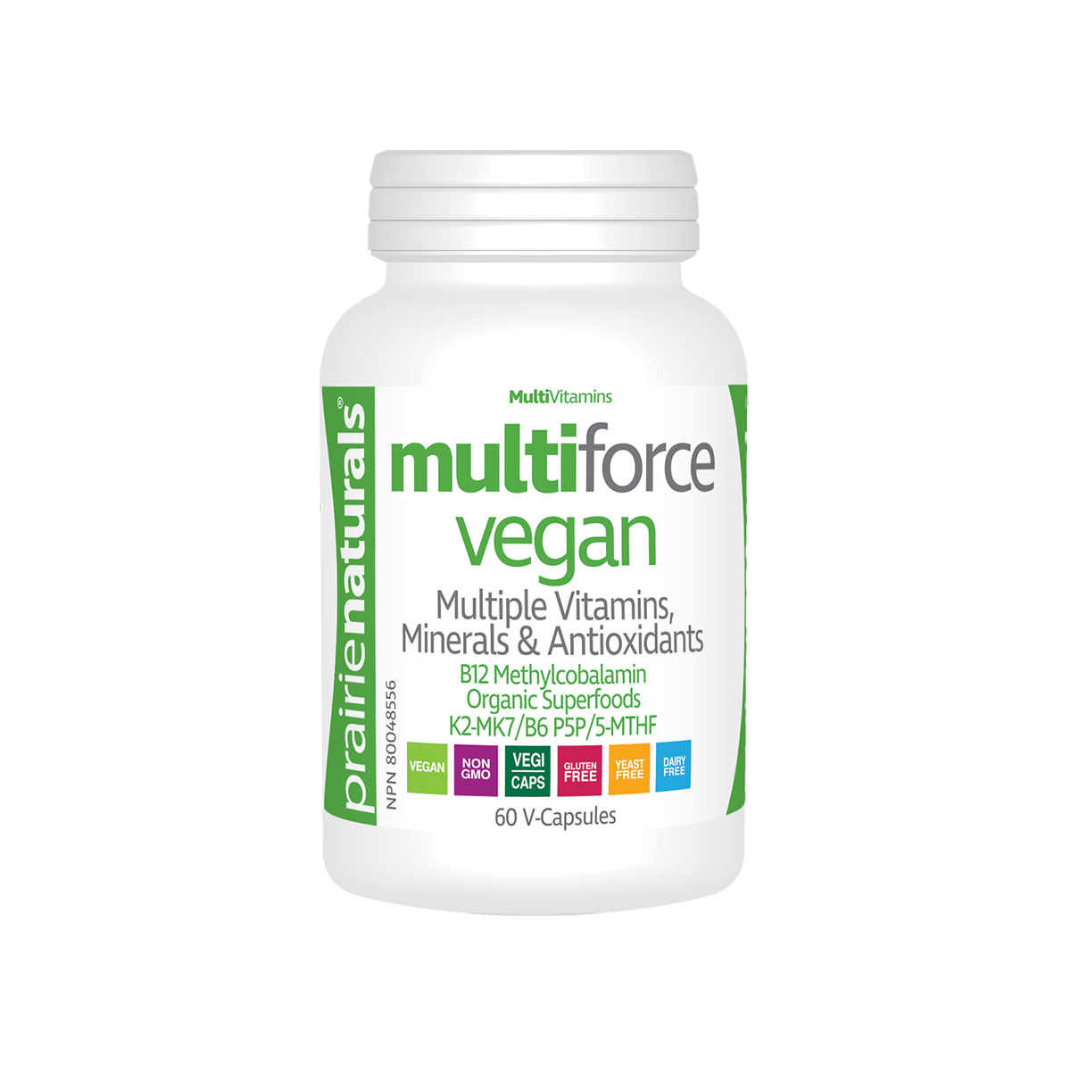 Prairie Naturals Multi-Force Vegan Vitamin & Mineral, 60 vcaps