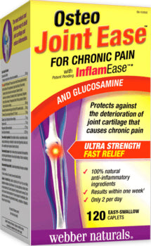 Osteo緩解骨關節疼痛+InflamEase™配方和氨基葡萄糖，120易吞服片