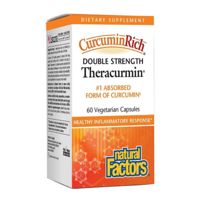 CurcuminRich™ Double Strength Theracurmin™ 60mg, 60 Vegetarian Capsules
