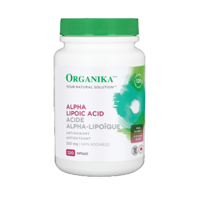 优格康 Organika Alpha Lipoic Acid, 250 mg, 120 capsules Canadian label