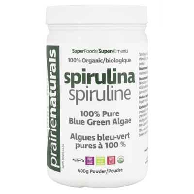 Prairie Naturals Organic Spirulina, 400g powder
