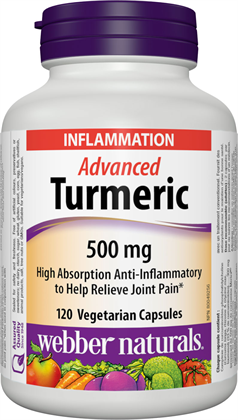 Webber Naturals Advanced Turmeric, 500 mg, 120 vcaps