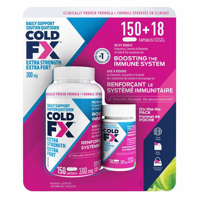 Cold-Fx Extra Strength 300mg  150+18 capsules Canadian label